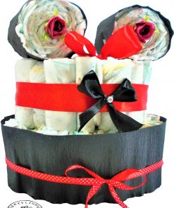 fekete piros minnie pelenkatorta