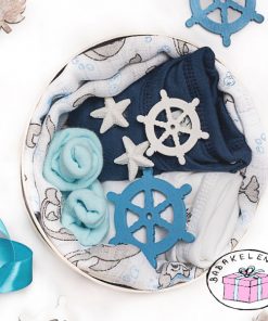 fiús tengerész babakelengye nyári babáknak