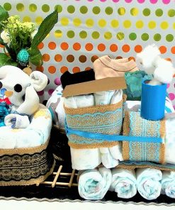 kisfiú vonat pelenkatorta 2