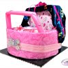 kislányos babakocsi pelenkatorta 3