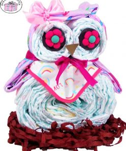 kislányos bagoly pelenkatorta 2