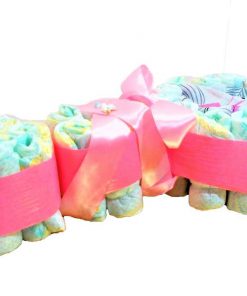 lányos csörgő pelenkatorta