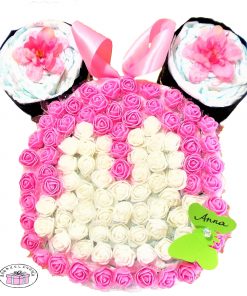 minnie mouse rózsaszín pelenkatorta 3