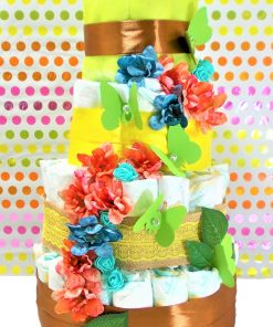 pillangós unisex 4 emeletes pelenkatorta 2