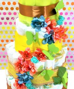 pillangós unisex 4 emeletes pelenkatorta